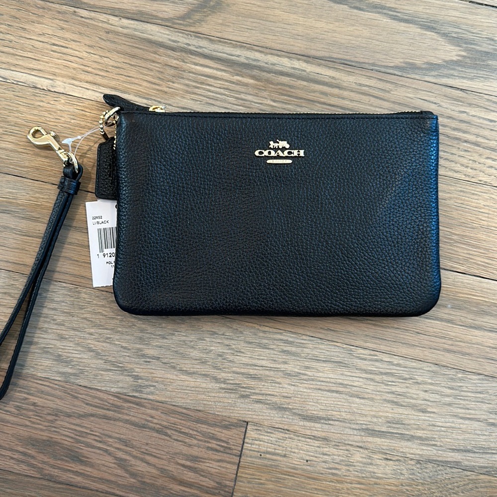 Black coach wristlet